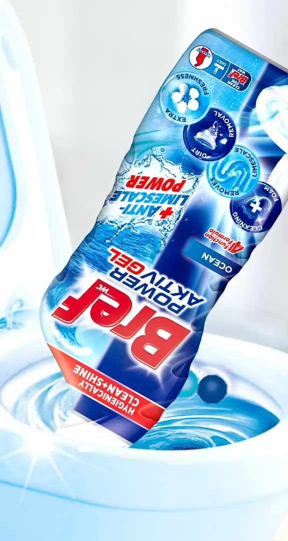 Bottle packaging for Bref and Blue Star with innovative design and shelf appeal