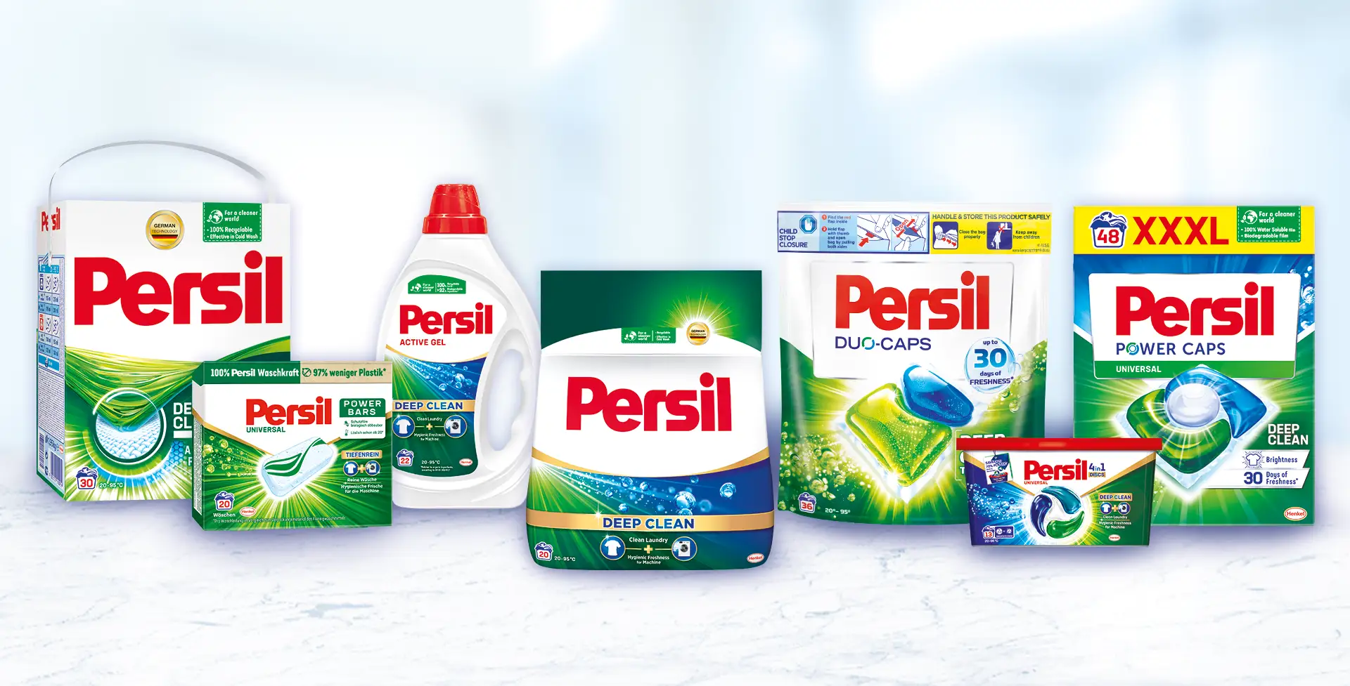 Innovative Persil packaging designs ensuring strong brand visibility