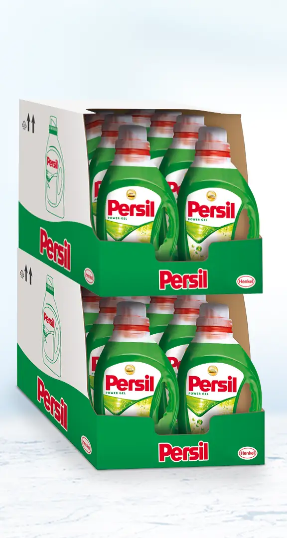 Creative and technical Persil packaging ensuring premium quality worldwide